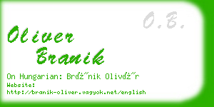 oliver branik business card